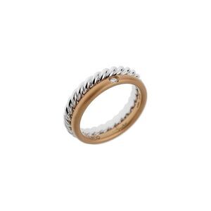 Pomellato 18K Two-Tone 0.03 Ct. Tw. Diamond Ring (Authentic Pre-Loved)